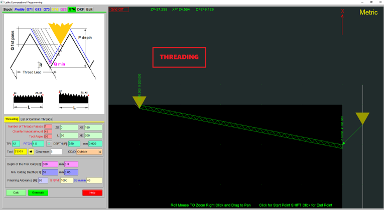 RapidTurnStudio threading operation screenshot